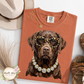 Blingy Chocolate Labrador Short/Long Sleeve Shirt