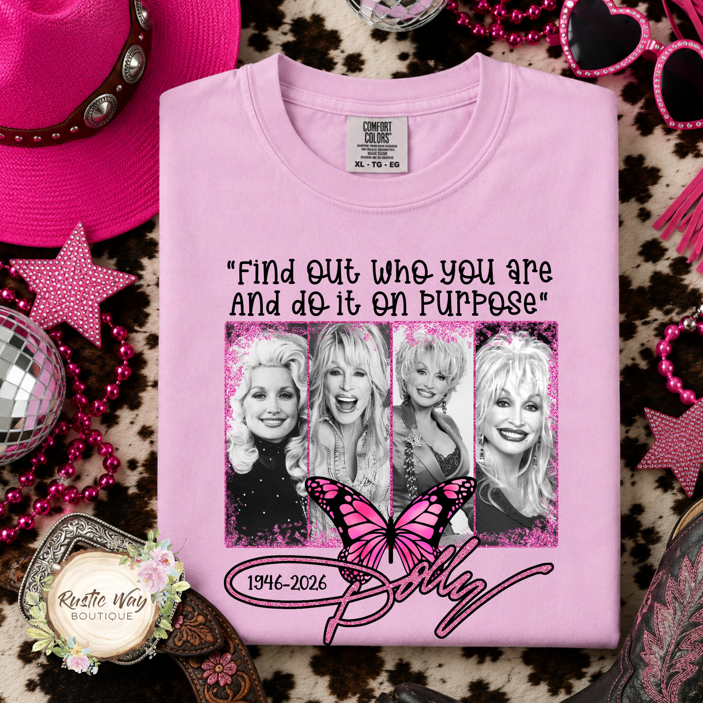 Find Out Who You Are and Do It On Purpose Dolly Memorial T Shirt (Youth & Adult)