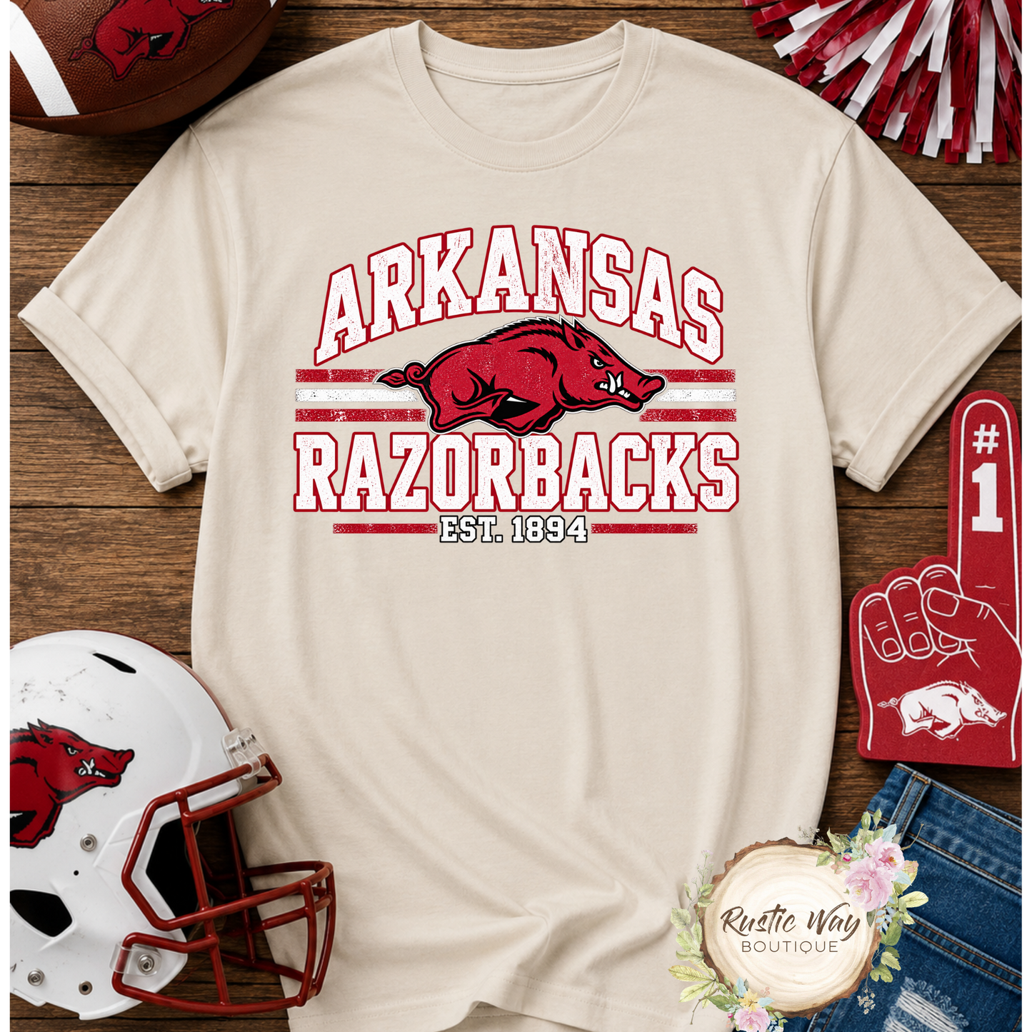 Arkansas Razorbacks Est. 1894 Short/Long Sleeve Shirt