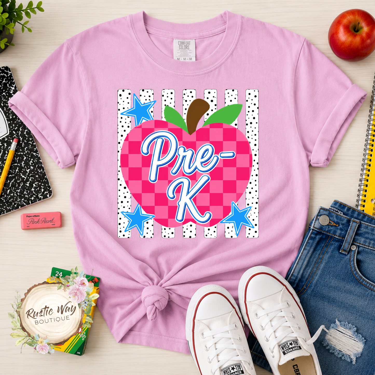 Custom Checker Apple T Shirt  (Youth and Adult Sizes)