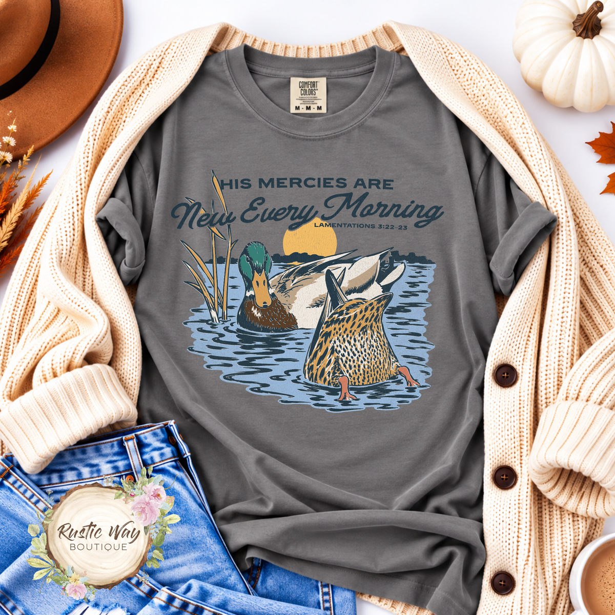 His Mercies Are New Every Morning Duck Short/Long Sleeve Shirt