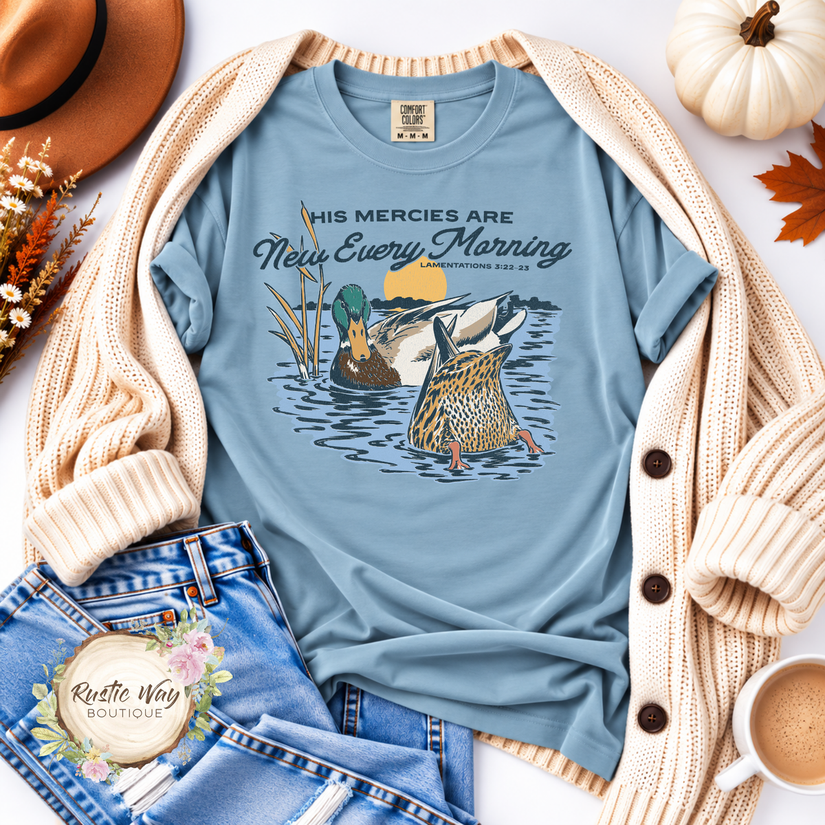 His Mercies Are New Every Morning Duck Short/Long Sleeve Shirt