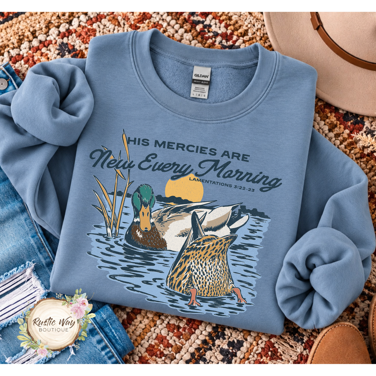 His Mercies Are New Every Morning Duck Sweatshirt