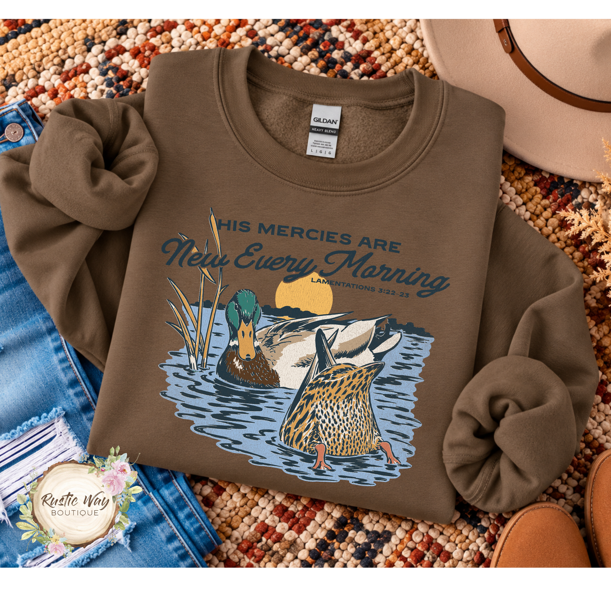 His Mercies Are New Every Morning Duck Sweatshirt