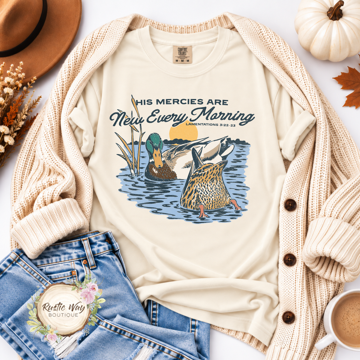 His Mercies Are New Every Morning Duck Short/Long Sleeve Shirt