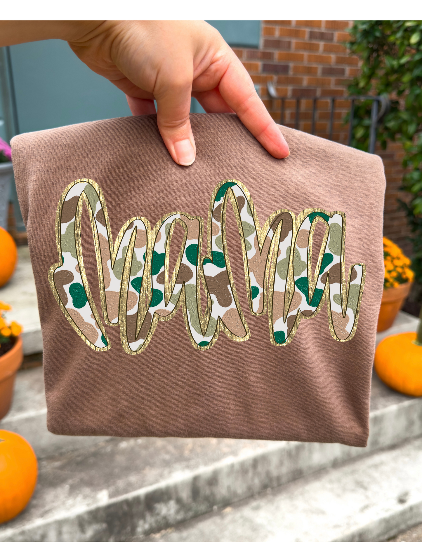Mama Camo Print Short or Long Sleeve T Shirt