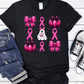 Breast Cancer Awareness Couquette Design T Shirt