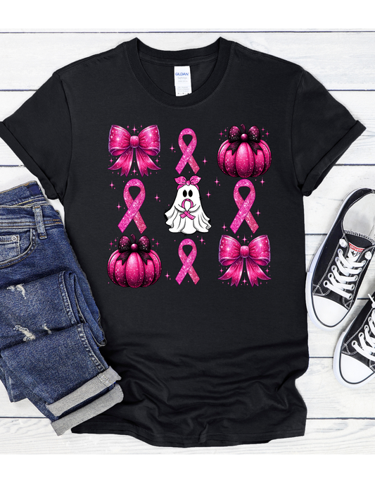 Breast Cancer Awareness Couquette Design T Shirt