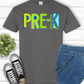 Green and Blue Print Grade Level T Shirt
