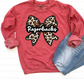 Razorbacks Leopard Bow Long Sleeve Shirt or Sweatshirt