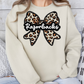 Razorbacks Leopard Bow Long Sleeve Shirt or Sweatshirt