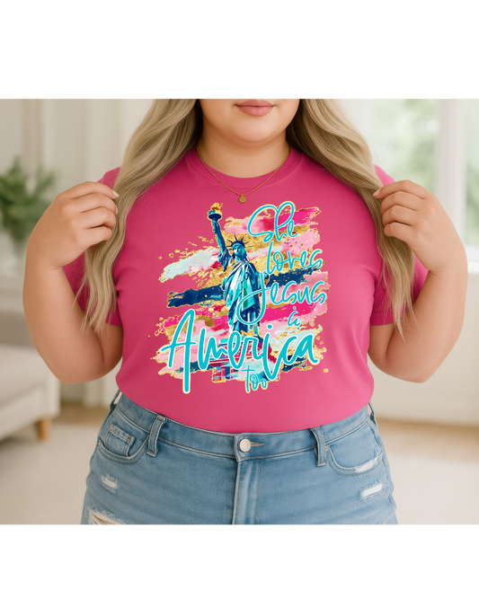 She Loves Jesus and America Too T Shirt