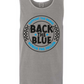 Support the Brave Honor the Fallen Back the Blue retro style tank top (gray)