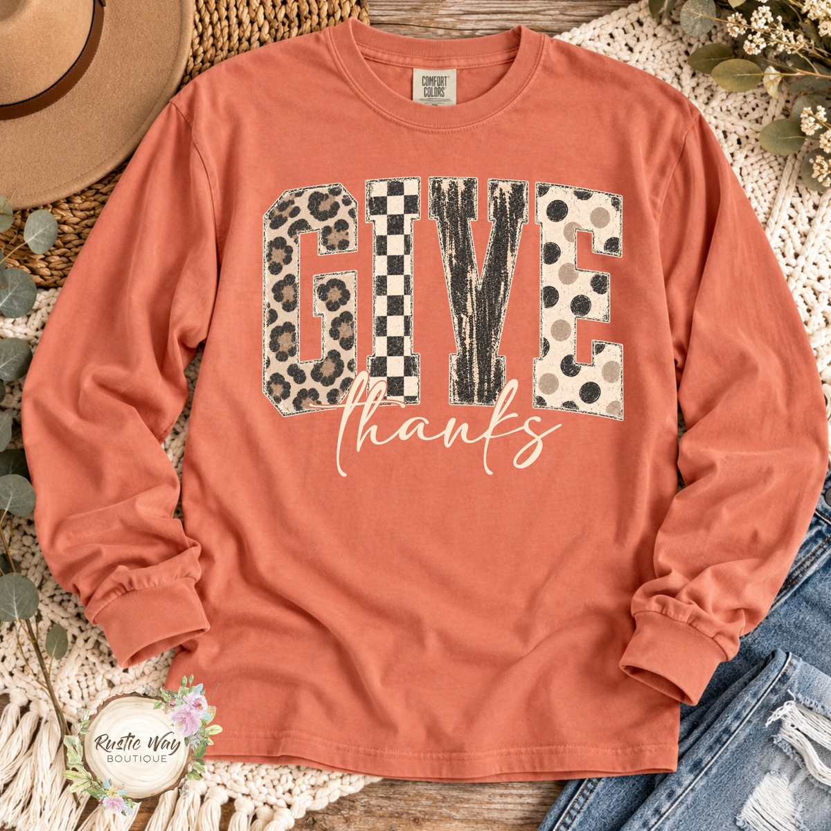 Give Thanks Short/Long Sleeve Shirt