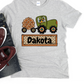 Turkey and Tractor Personalized Short or Long Sleeve T Shirt (toddler/youth)