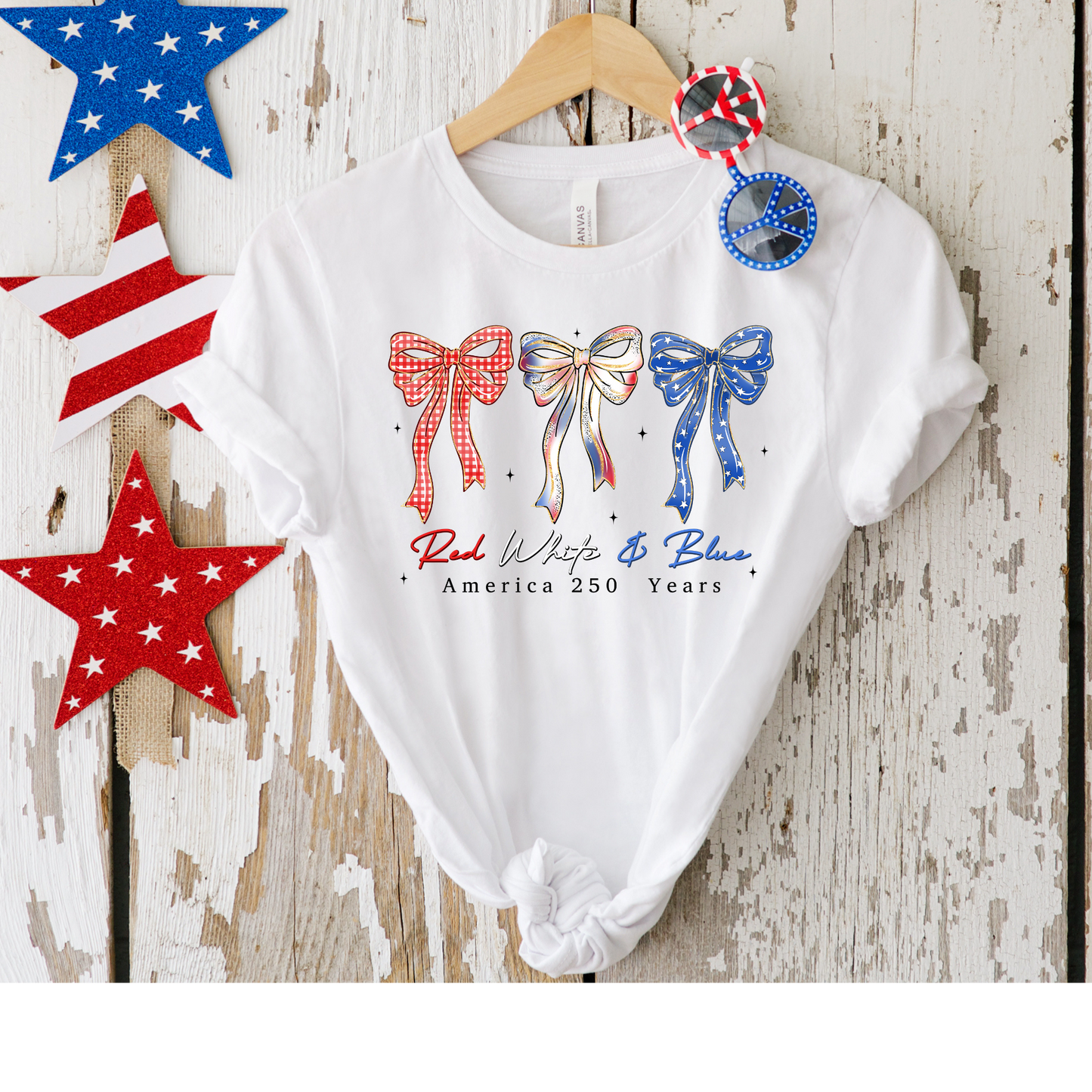 Red, White, & Blue Bows T Shirt