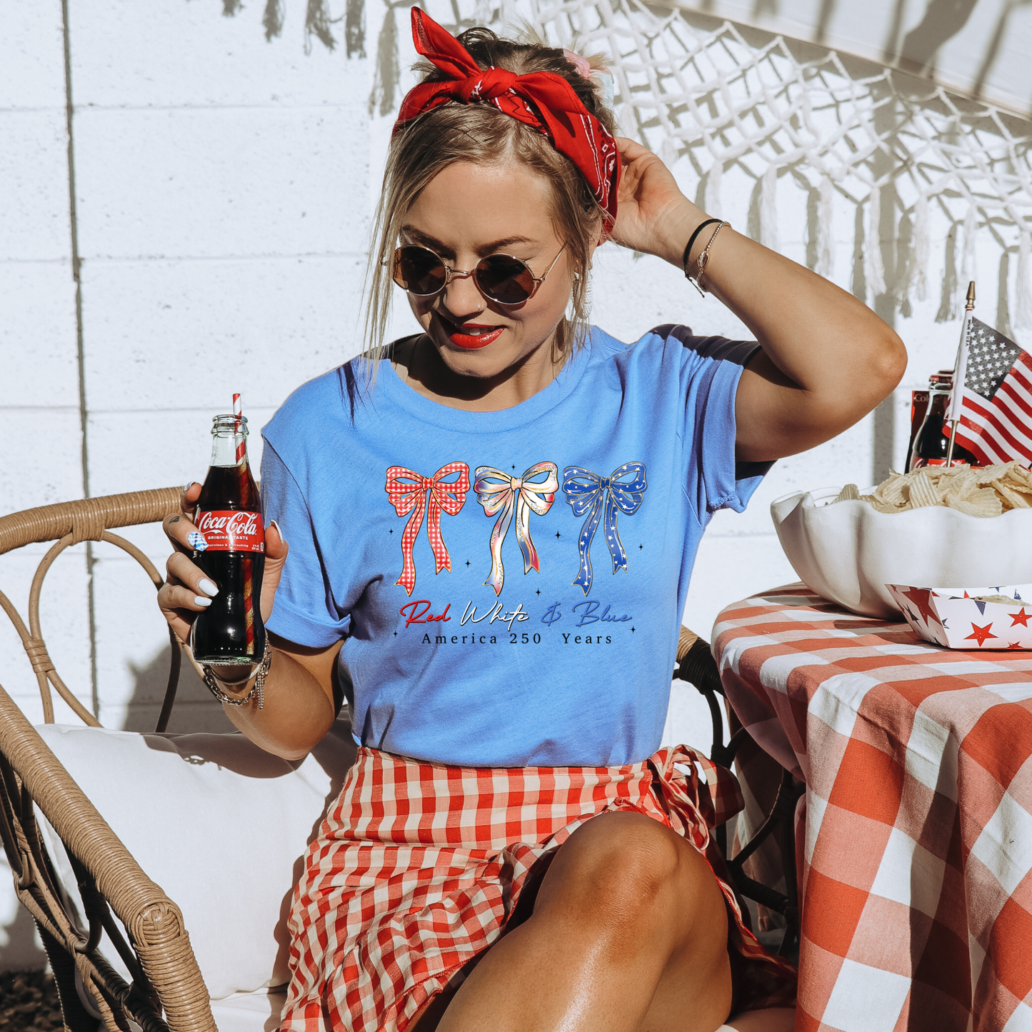 Red, White, & Blue Bows T Shirt