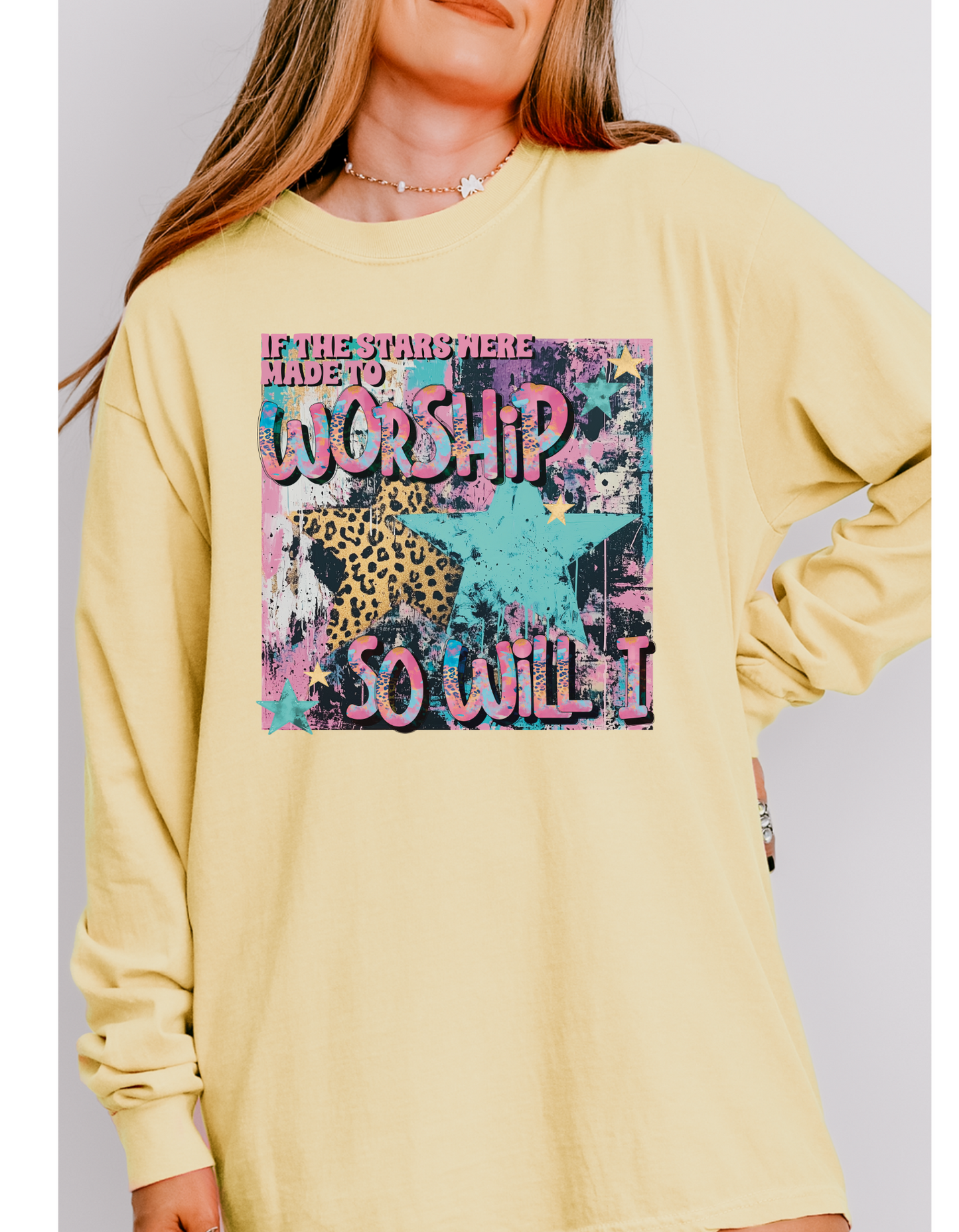 If The Stars Were Made To Worship So Will I Short/Long Sleeve Shirt
