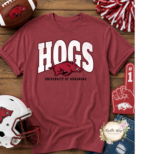 Hogs University of Arkansas T Shirt