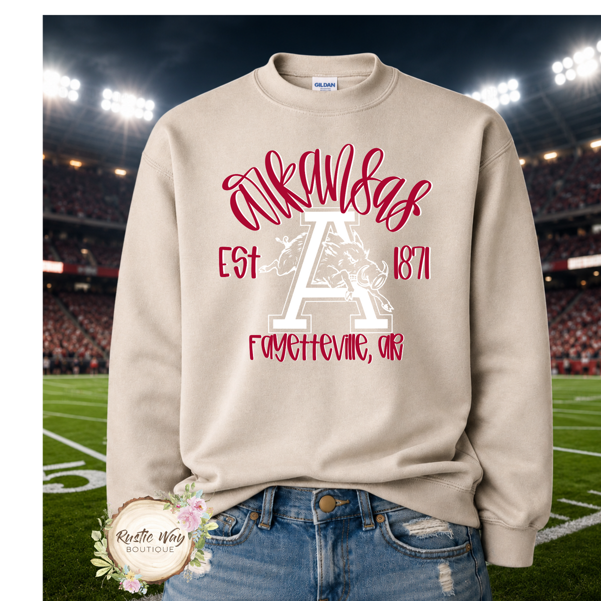 Arkansas Razorback Fayetteville Sweatshirt