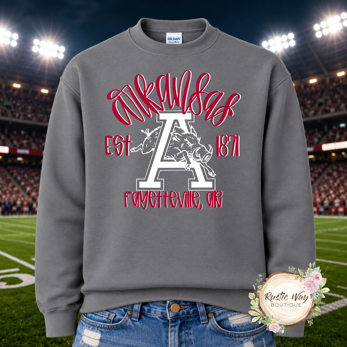 Arkansas Razorback Fayetteville Sweatshirt