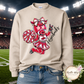 Oversized Razorback Mascot Cheerleader Sweatshirt