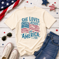 She Loves Jesus and America Too T Shirt