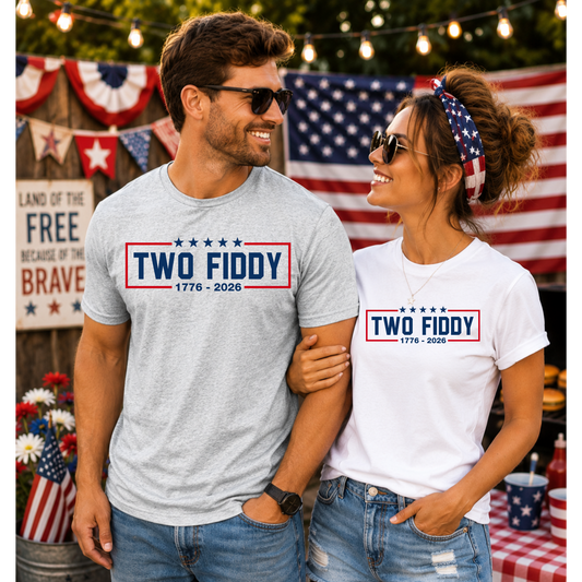 Two Fiddy Patriotic T Shirt (youth & adult sizes)