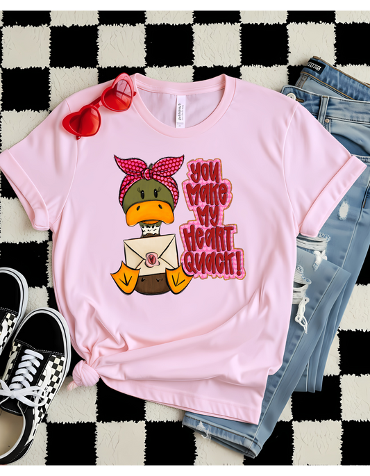 You Make My Heart Quack Valentine Short/Long Sleeve T Shirt