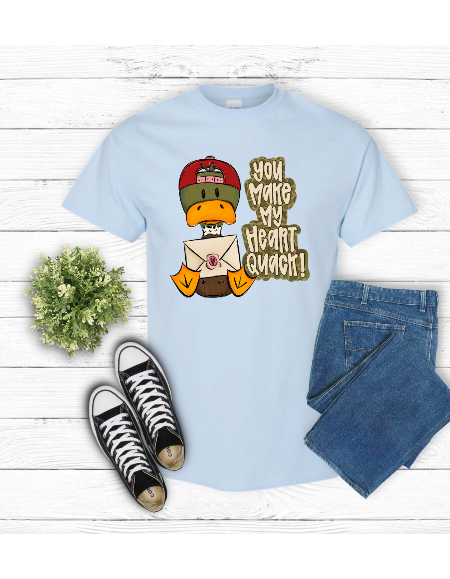 You Make My Heart Quack Boys Valentine Short or Long Sleeve T Shirt