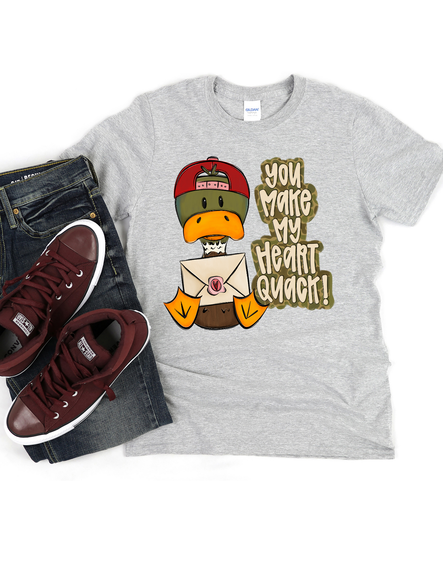 You Make My Heart Quack Boys Valentine Short or Long Sleeve T Shirt