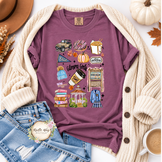 Gilmore Girls Collage Short/Long Sleeve Shirt