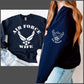 Air Force Wife Sweatshirt or Hoodie With Personalized Sleeve Design